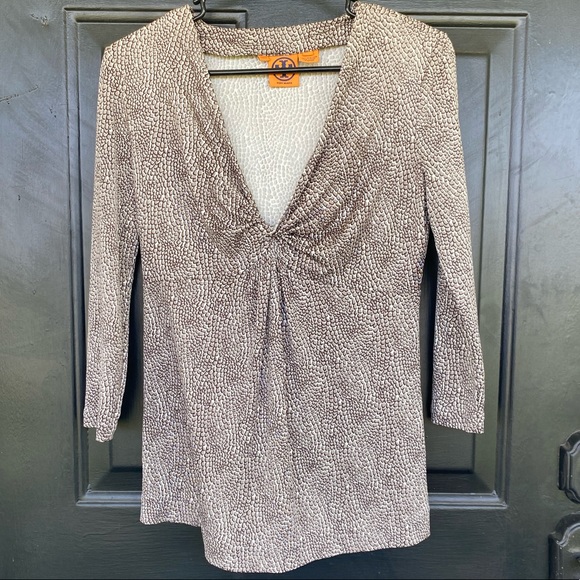 Tory Burch Tops - Tory Burch silk knotted front pullover